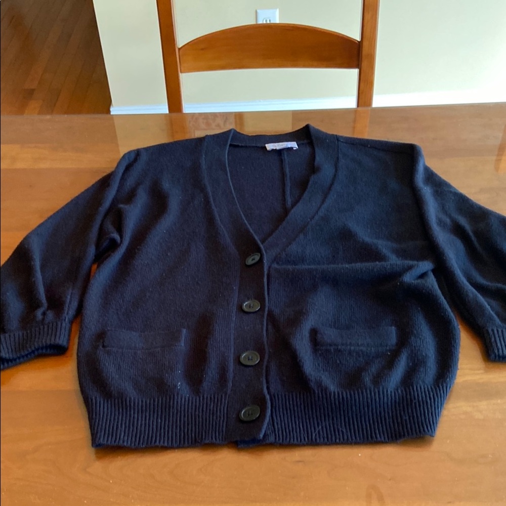 Loft 604 Black Cardigan Sweater